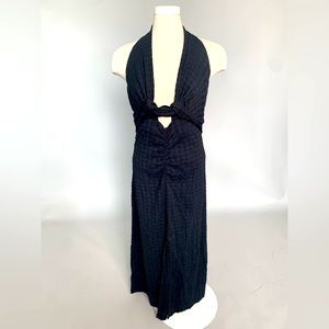 Free People Black halter beach maxi dress